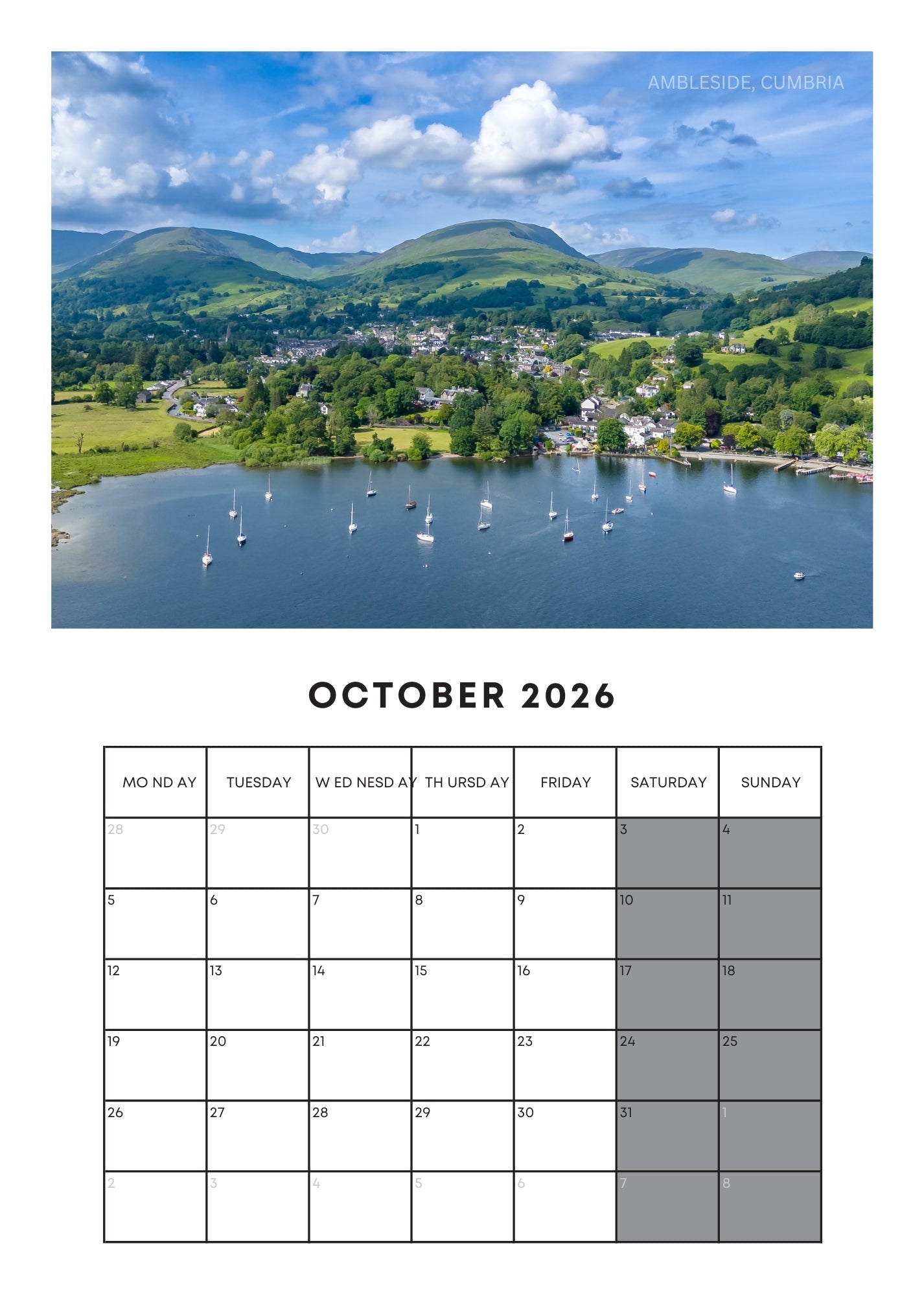2026 Wall Calendar – Limited Edition