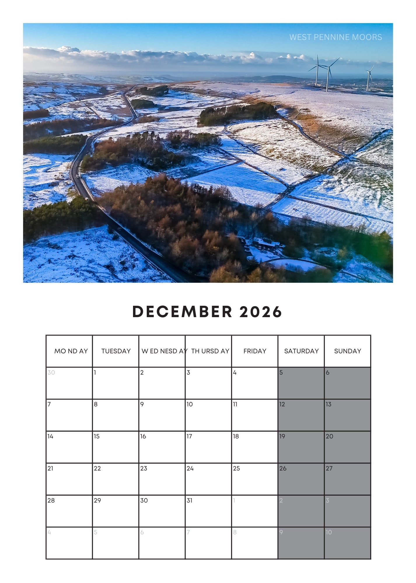 2026 Wall Calendar – Limited Edition
