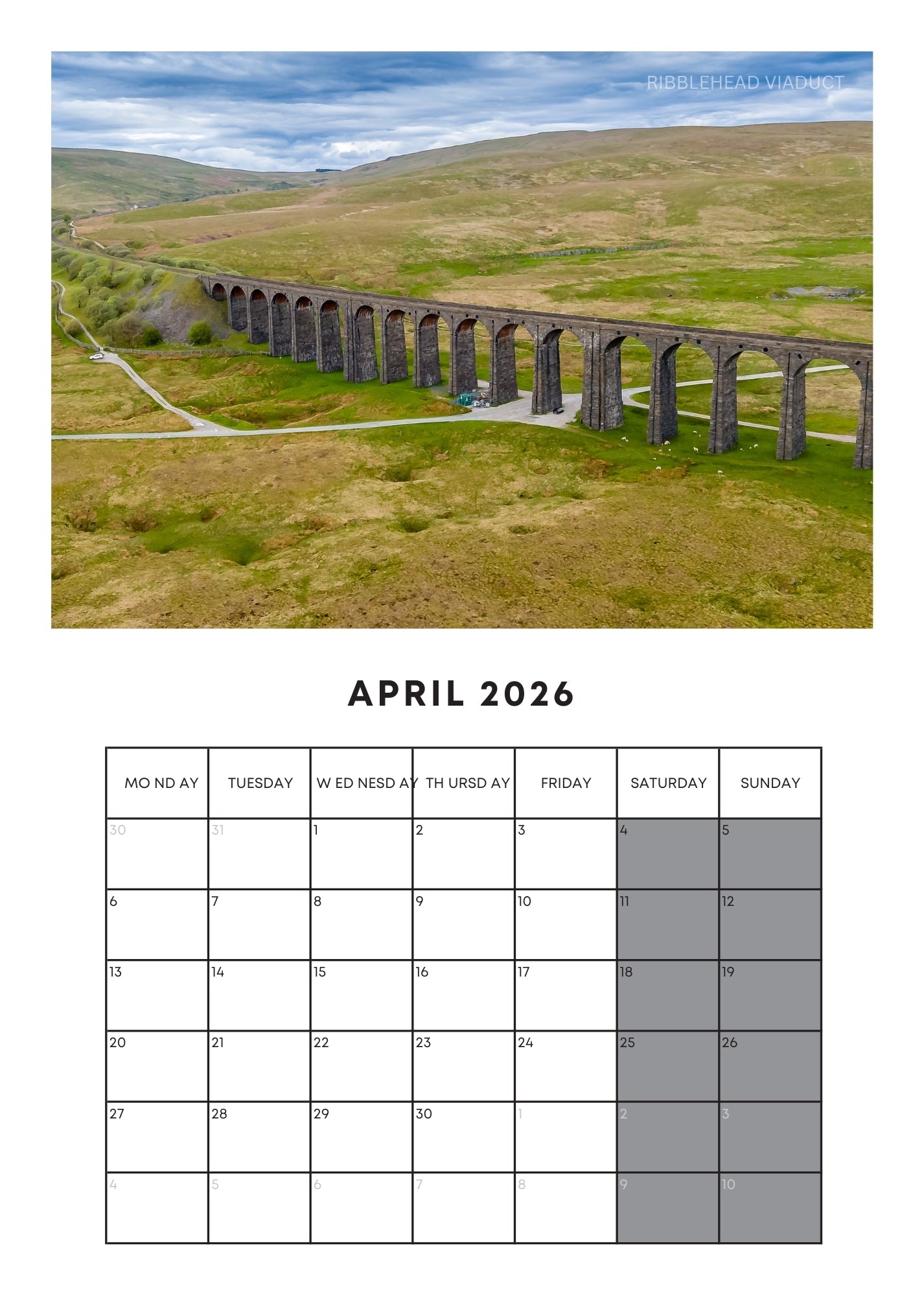 2026 Wall Calendar – Limited Edition