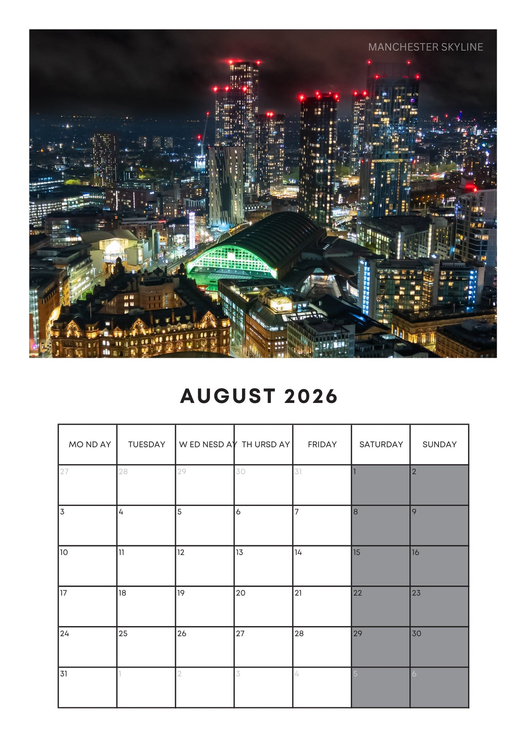 2026 Wall Calendar – Limited Edition