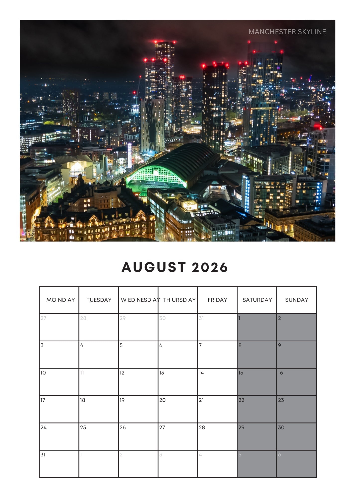 2026 Wall Calendar – Limited Edition
