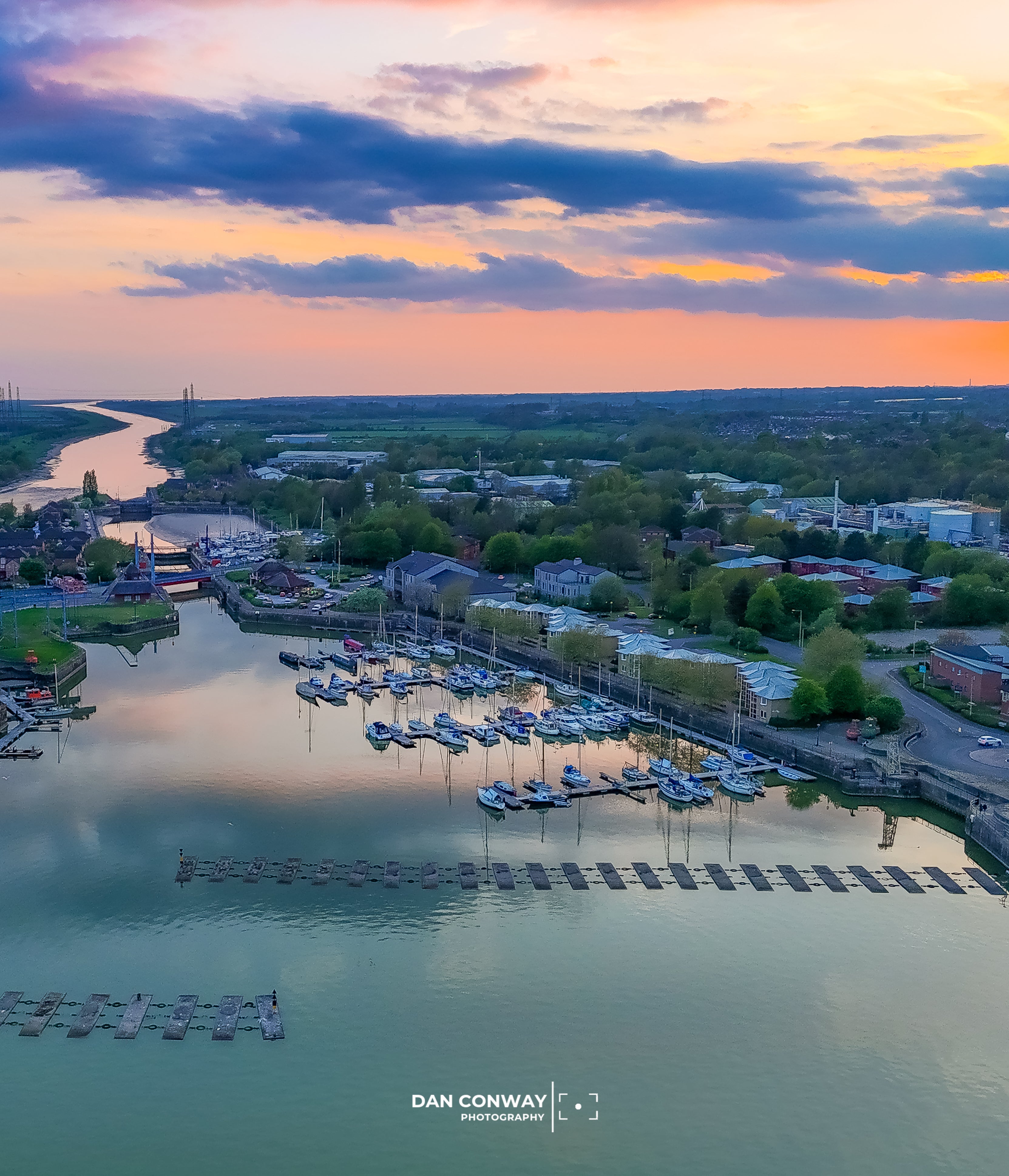 Sunset at Preston Docks