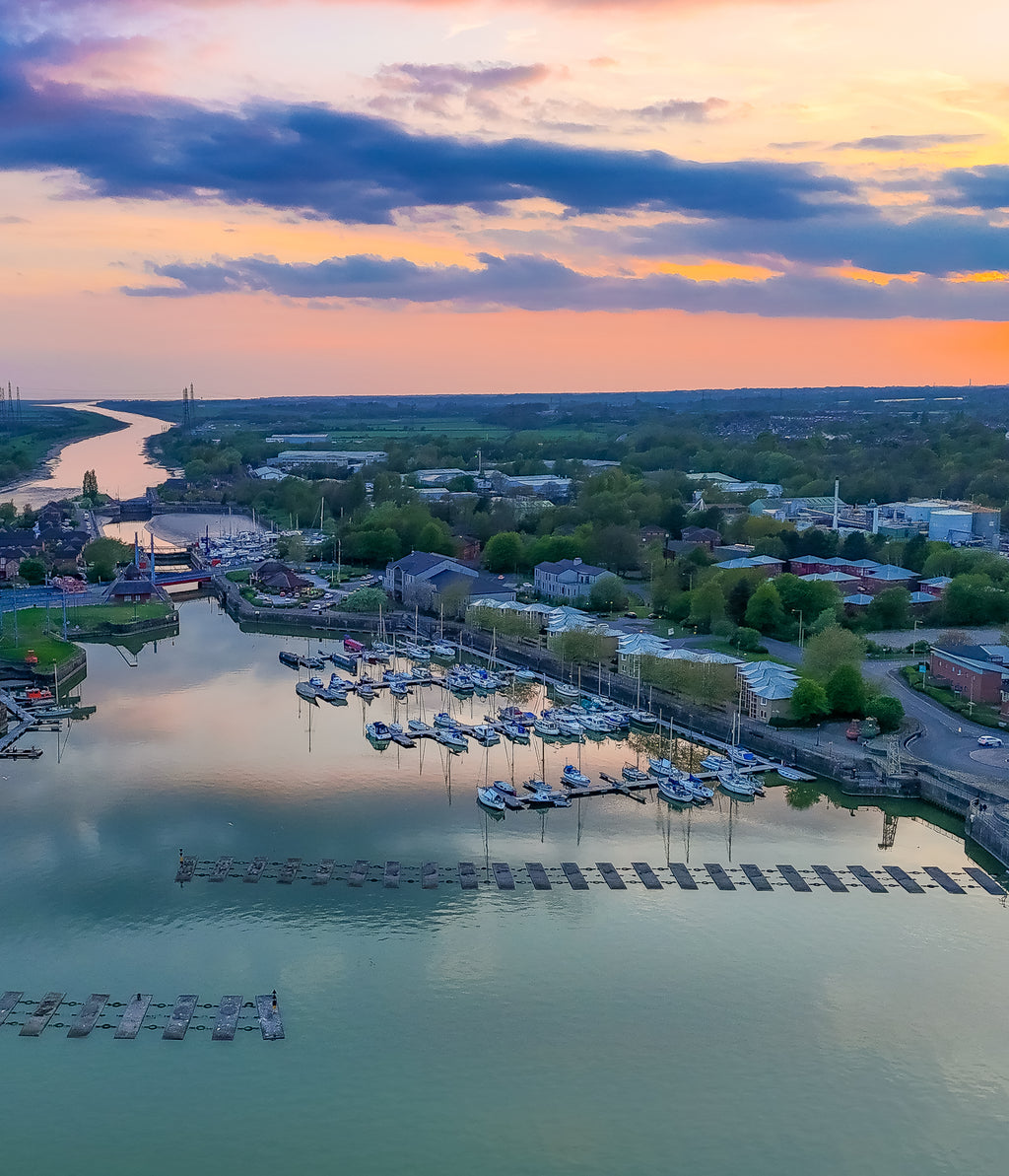 Sunset at Preston Docks