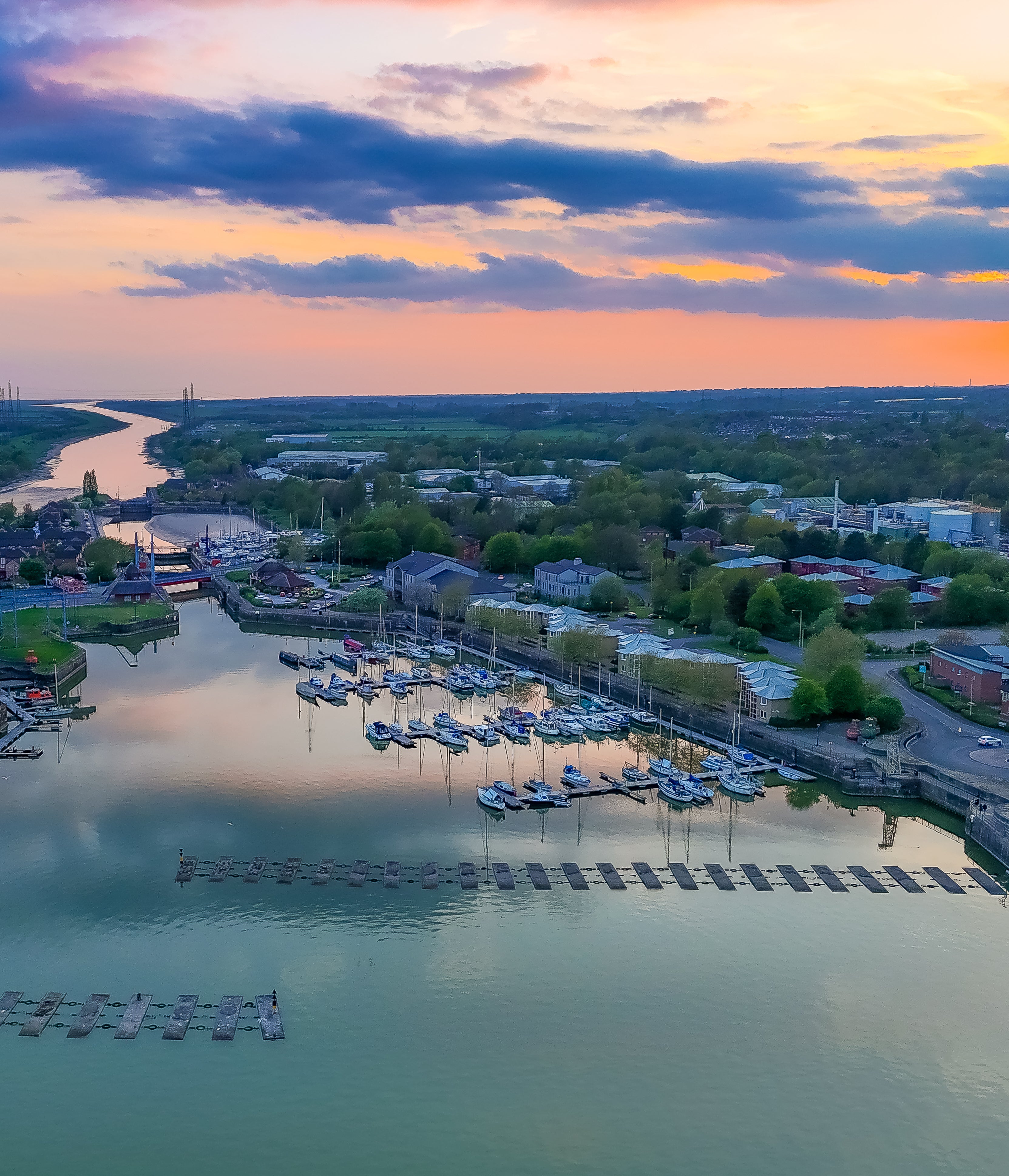 Sunset at Preston Docks
