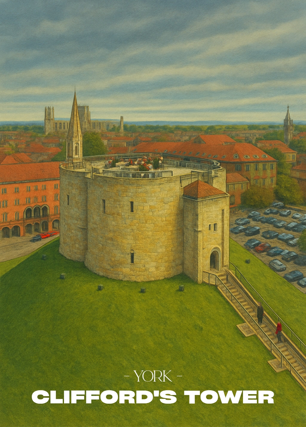 Clifford’s Tower, York – Urban Art Print