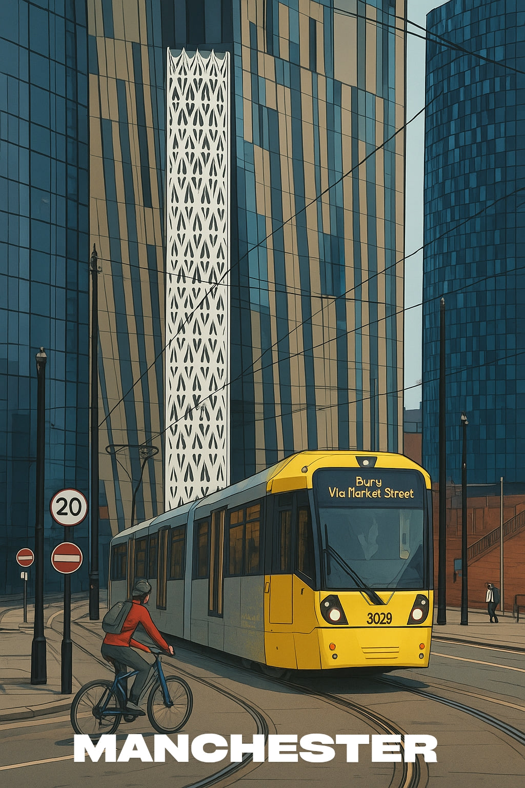 Lower Mosley Street, Manchester – Urban Art Print